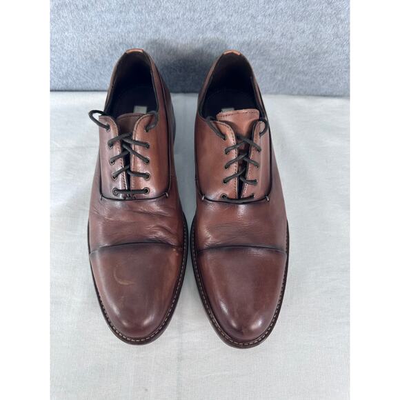 Joseph Abboud Men’s sz 10 Leather Brown Dress Shoes Workwear Oxfords Office - Picture 3 of 11